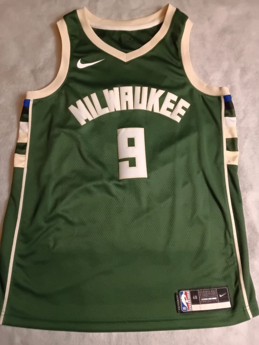 Bobby Portis Jr 2021 Milwaukee Bucks Nike NBA Jersey 44 Champion Swingman